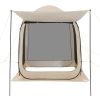 Screen House Tent, 6 x 6 ft, 4-6 Person Pop Up Screen Tent with Extended Awning, Portable Screened in Canopy with Carry Bag, Netting Sides, for Patio