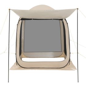 Screen House Tent, 6 x 6 ft, 4-6 Person Pop Up Screen Tent with Extended Awning, Portable Screened in Canopy with Carry Bag, Netting Sides, for Patio