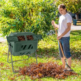 360° Rotatable Tumbling Composter with 2 Sliding Doors