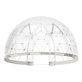 Garden Dome Igloo, 12 x 7.2 ft Outdoor Clear Bubble Tent for 4-7 Person, Weatherproof Geodesic Dome Greenhouse with Window