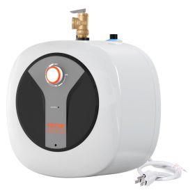 Electric Mini-Tank Water Heater 8-Gallon Tank, 1440W Hot Water Boiler Storage, Safety Temperature Pressure Valve Easy Install