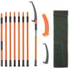 Manual Pole Saw, 7.3-27 ft Extendable Tree Pruner, Sharp Steel Blade High Branches Trimming