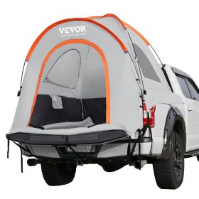 Truck Bed Tent, 6.4'-6.7' Pickup Truck Tent with Rain Layer and Carry Bag, Waterproof PU2000mm Double Layer Truck Tent, Accommodate 2-3 Person
