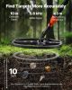 Metal Detector for Adults, 10", Professional High Accuracy Gold Detector, IP68 Waterproof Search Coil with Display, Headphones, 5 Modes