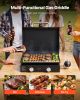 Gas Griddle, 2 Burner Tabletop Griddle, 22 inch Portable Griddles Propane with Lid, Oil Drain Hole & Oil Collection Tray