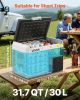 12 Volt Car Refrigerator, 31.7QT/30L Car Fridge, Portable Electric Cooler with -4-68 F Adjustable Temperature