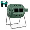 360° Rotatable Tumbling Composter with 2 Sliding Doors