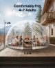Garden Dome Igloo, 12 x 7.2 ft Outdoor Clear Bubble Tent for 4-7 Person, Weatherproof Geodesic Dome Greenhouse with Window
