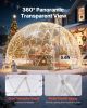 Garden Dome Igloo, 12 x 7.2 ft Outdoor Clear Bubble Tent for 4-7 Person, Weatherproof Geodesic Dome Greenhouse with Window