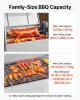 Rotisserie Grill, 38W BBQ Outdoor Pig & Lamb Spit Roaster, Charcoal Spit Roaster with 132 LBS Capacity, Wheels & 4-Level Height