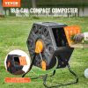 Compost Bin, 18.5-Gal Composting Tumbler, Compact Single Rotating Chamber with Sliding Door and Steel Frame