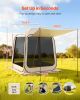 Screen House Tent, 6 x 6 ft, 4-6 Person Pop Up Screen Tent with Extended Awning, Portable Screened in Canopy with Carry Bag, Netting Sides, for Patio
