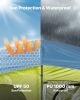 Camping Shower Tent, 2-Room Portable Privacy Tent Changing Room with Shower Bag, Ground Stakes, Ropes, Carry Bag, and Support Poles