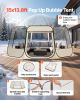 Pop up Bubble Tent, 15 x 13.8 ft Waterproof & UV-Resistant, Clear Camping Tent Shelter, Outdoor Garden Dome Igloo Tents with Windows