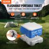 Portable Toilet for Camping with Carry Bag, RV Toilet with 3.2 Gal Waste Tank, Push-Button Pressurized Flush Commode