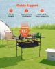 Folding Camping Table, Portable Roll Up Side Tables, Lightweight Aluminum Beach Table with Adjustable Height, Large Storage Bag and Carry Bag