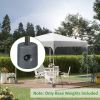 HDPE Tent Weights Set of 4 Canopy Anchors Fillable with Water or Sand 104LBS for Stability Outdoor Use