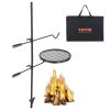 Swivel Campfire Grill, Fire Pit Grill Grate over Fire Pits, Heavy Duty Steel Grill Grates, 360° Adjustable Open Fire Outdoor Cooking Equipment